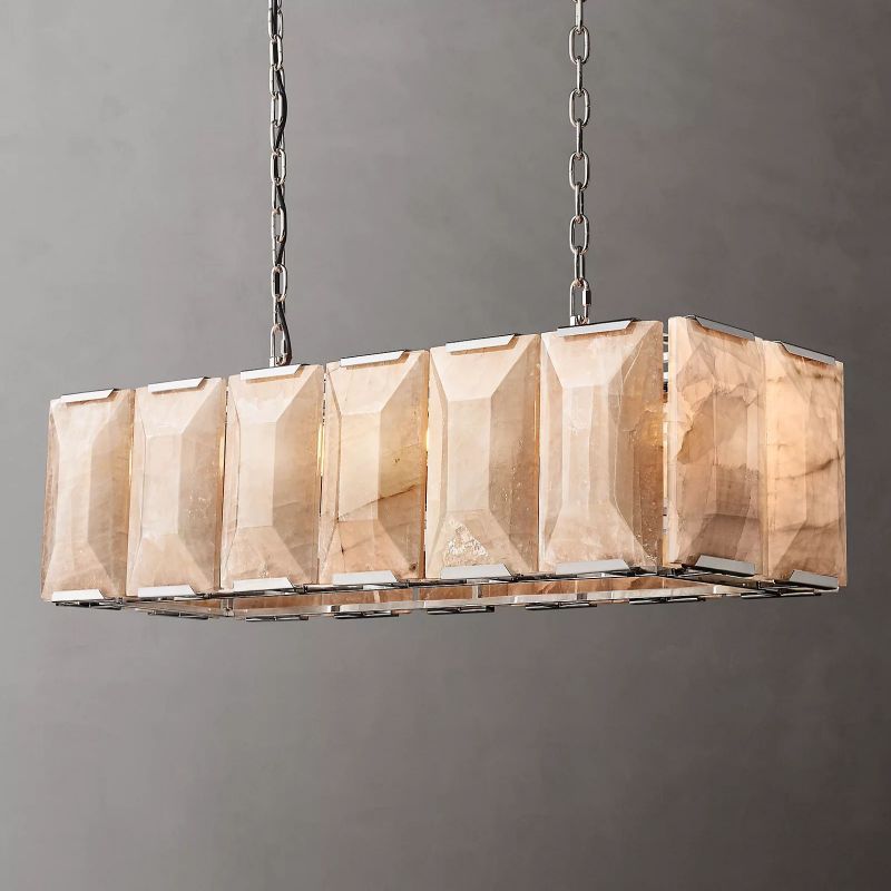 Harson Calcite Rectangular Chandelier 42"