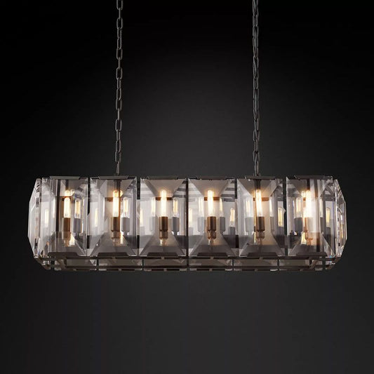 Harson Crystal Rectangular Chandelier 42"
