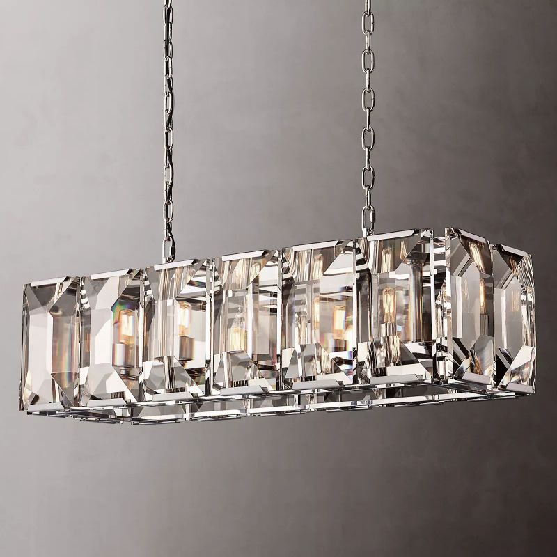 Harson Crystal Rectangular Chandelier 42"