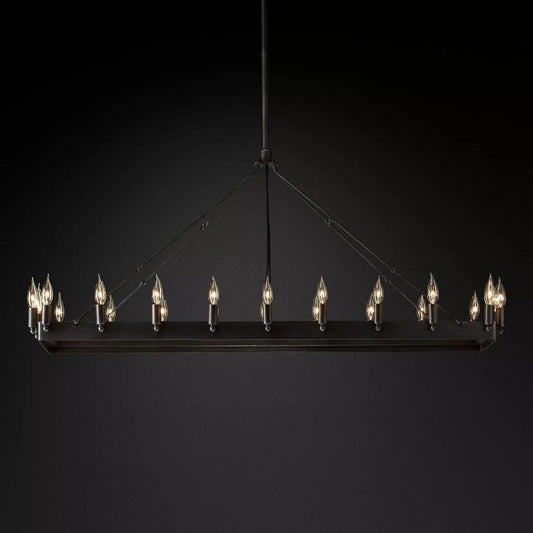 Camino Vintage Candelabra Rectangular Chandelier