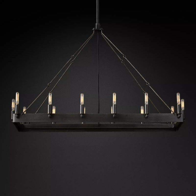 Camino Vintage Filament Rectangular Chandelier