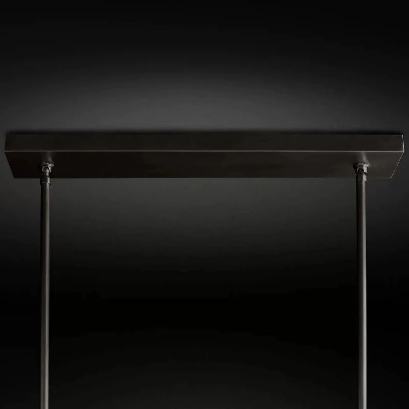 Kristal Glass Double Linear Chandelier 60"