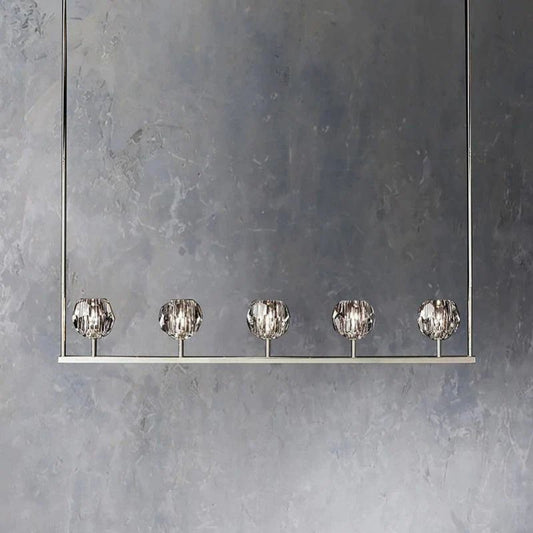 Kristal Glass Linear Chandelier 48"