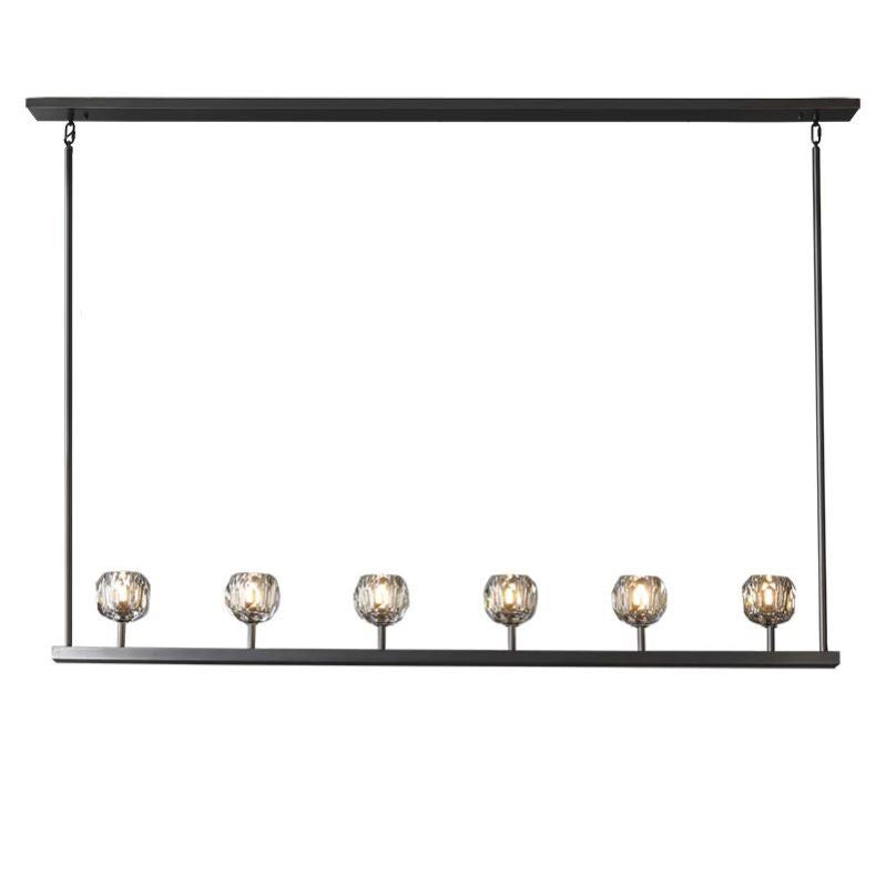Kristal Glass Linear Chandelier 60"