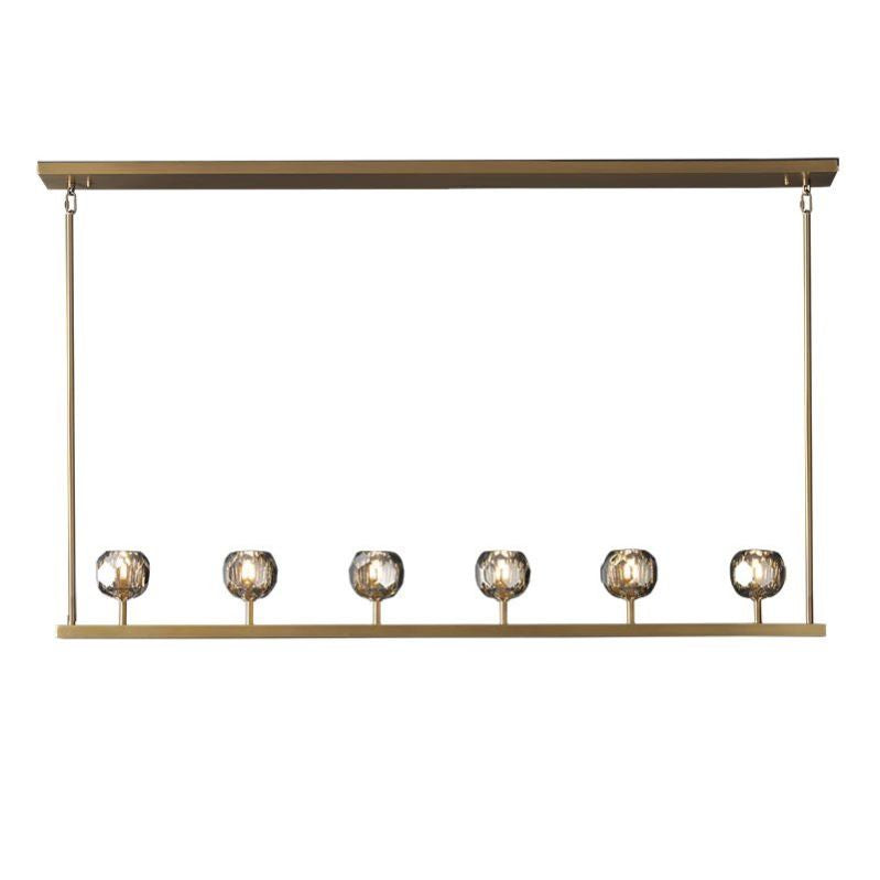 Kristal Glass Linear Chandelier 60"