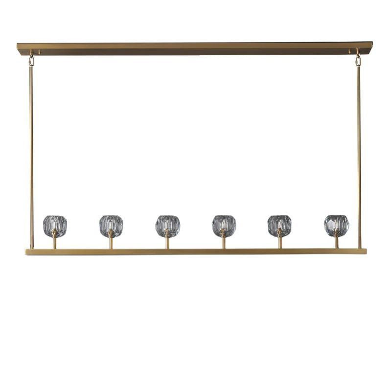 Kristal Glass Linear Chandelier 60"
