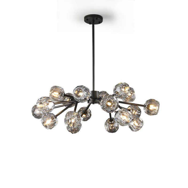 Kristal Glass Round Chandelier 36"