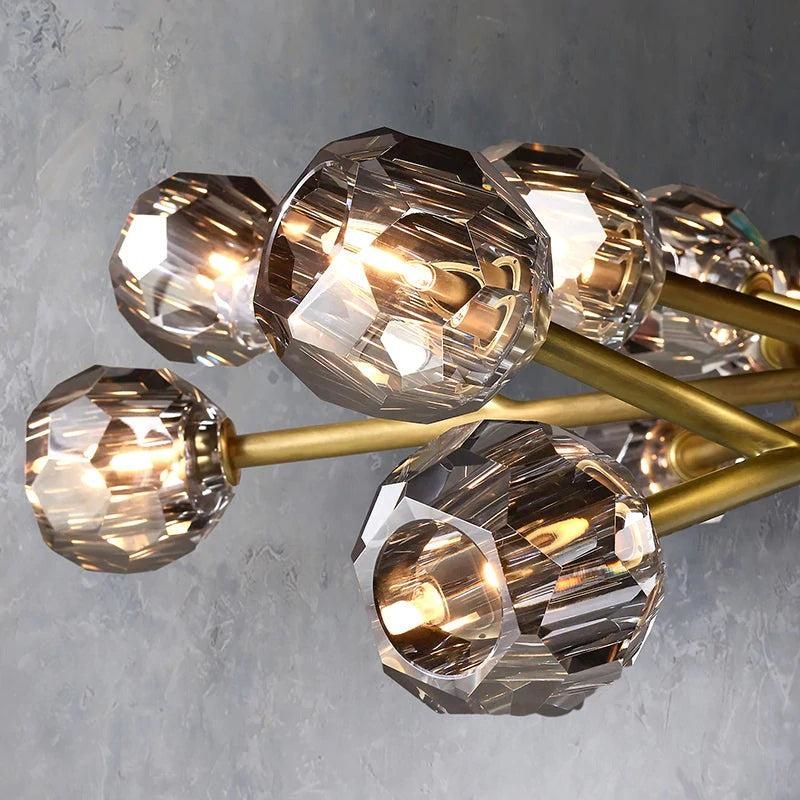 Kristal Glass Round Chandelier 36"
