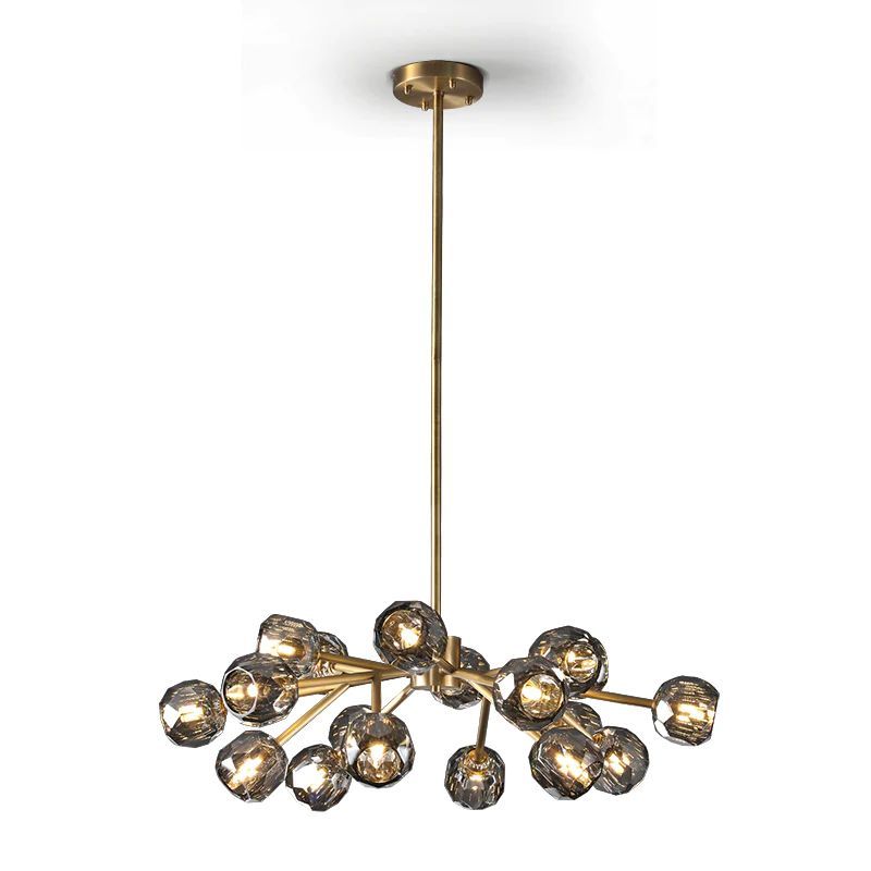 Kristal Glass Round Chandelier 36"