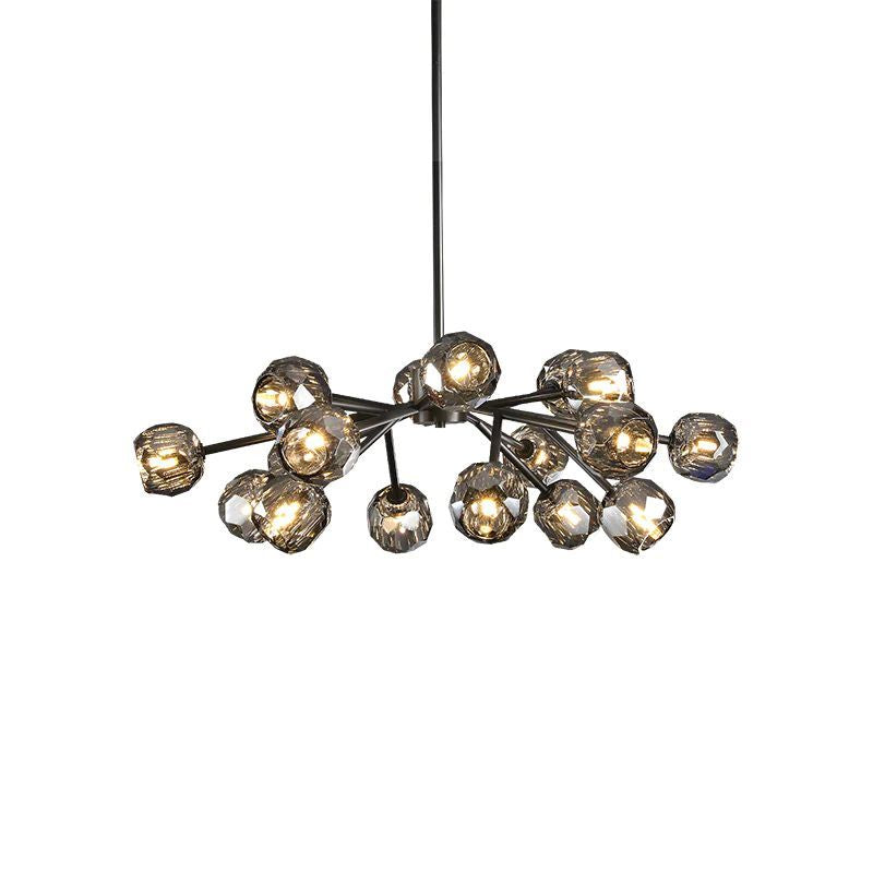 Kristal Glass Round Chandelier 36"