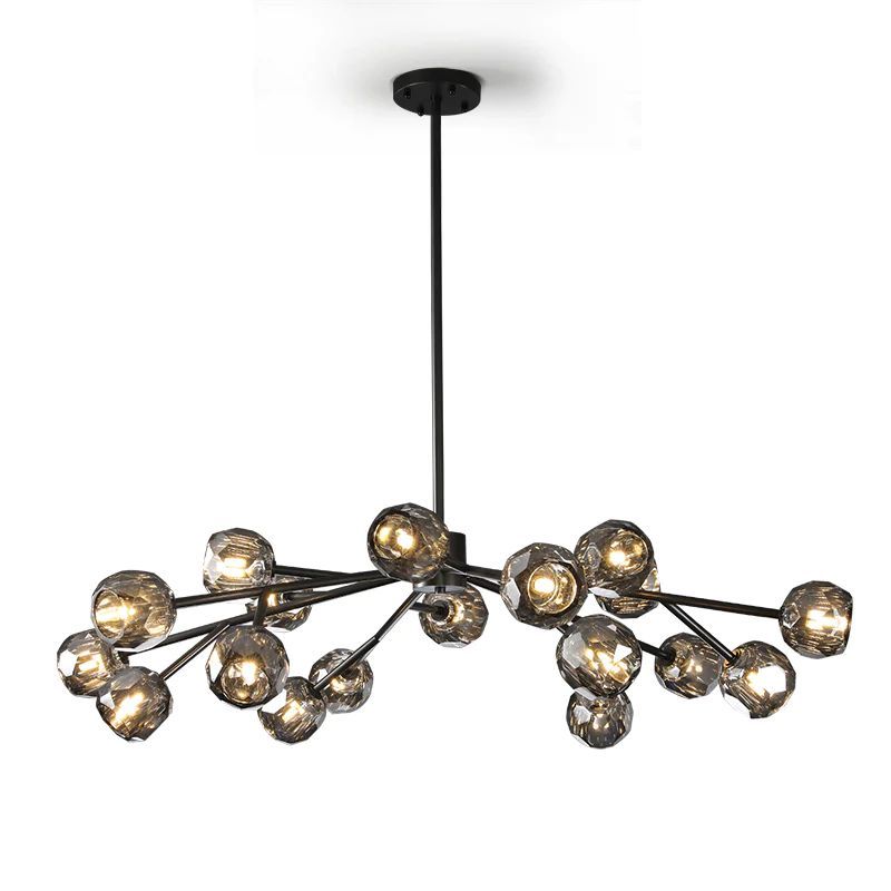 Kristal Glass Round Chandelier 48"