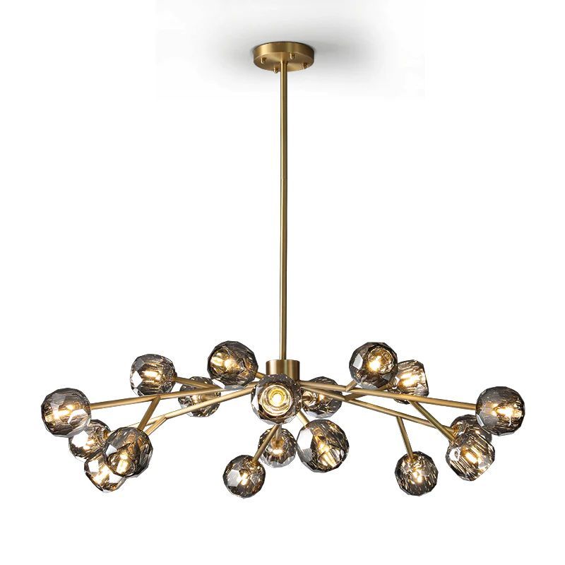 Kristal Glass Round Chandelier 48"