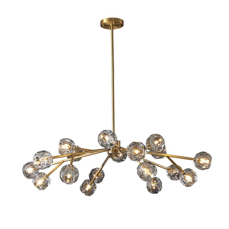Kristal Glass Round Chandelier 48"