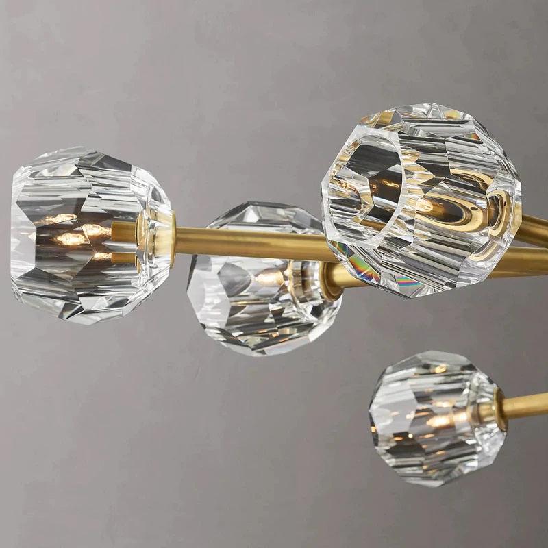 Kristal Glass Round Chandelier 72"