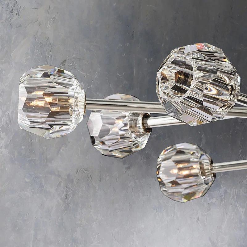 Kristal Glass Round Chandelier 72"