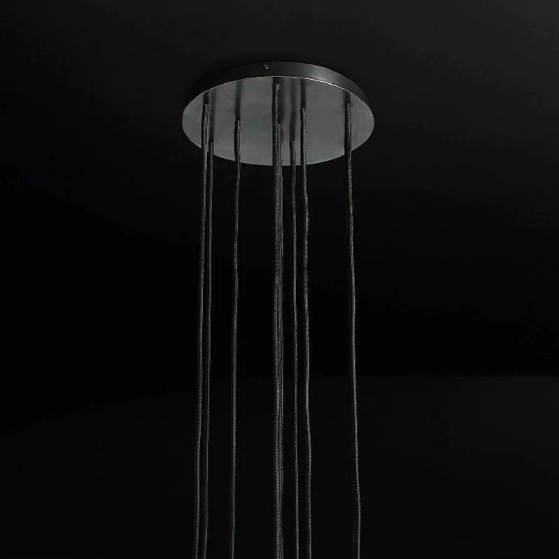 Kristal Glass Round Cluster Chandelier 14"