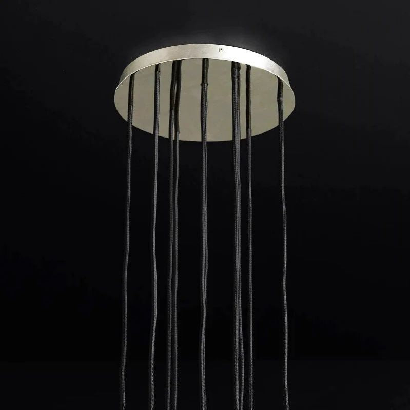 Kristal Glass Round Cluster Chandelier 14"