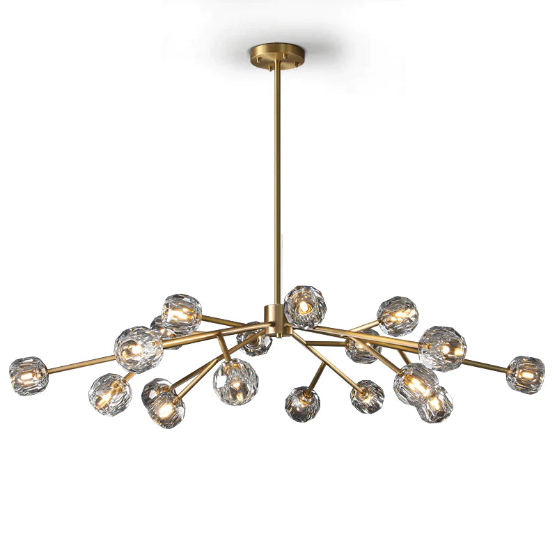 Kristal Glass Round Chandelier 60"