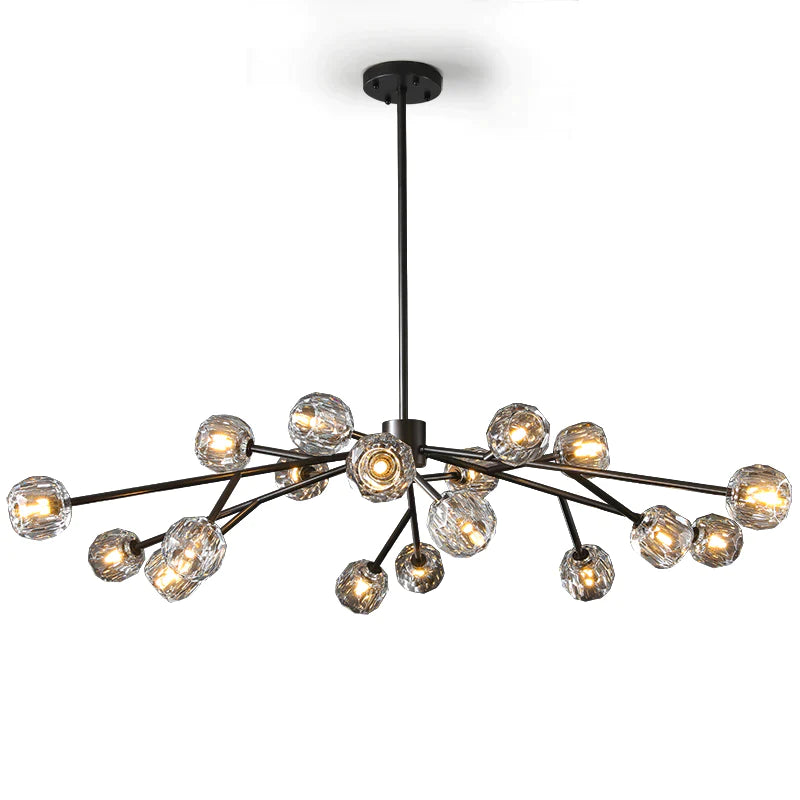 Kristal Glass Round Chandelier 60"