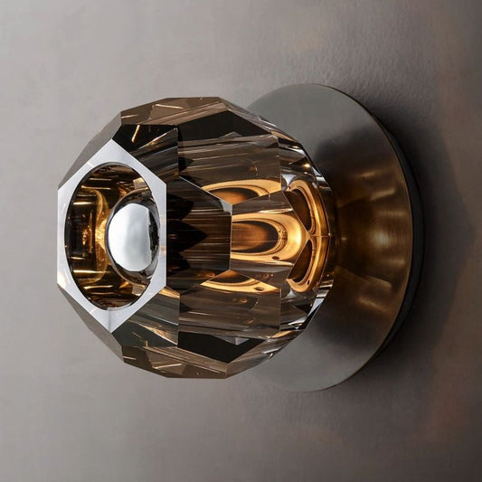 Kristal Smoke Glass Petite Wall Sconce