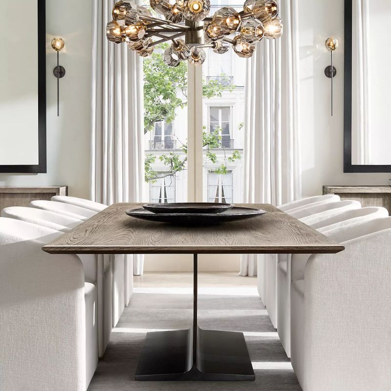 Kristal Glass Round Chandelier 72"