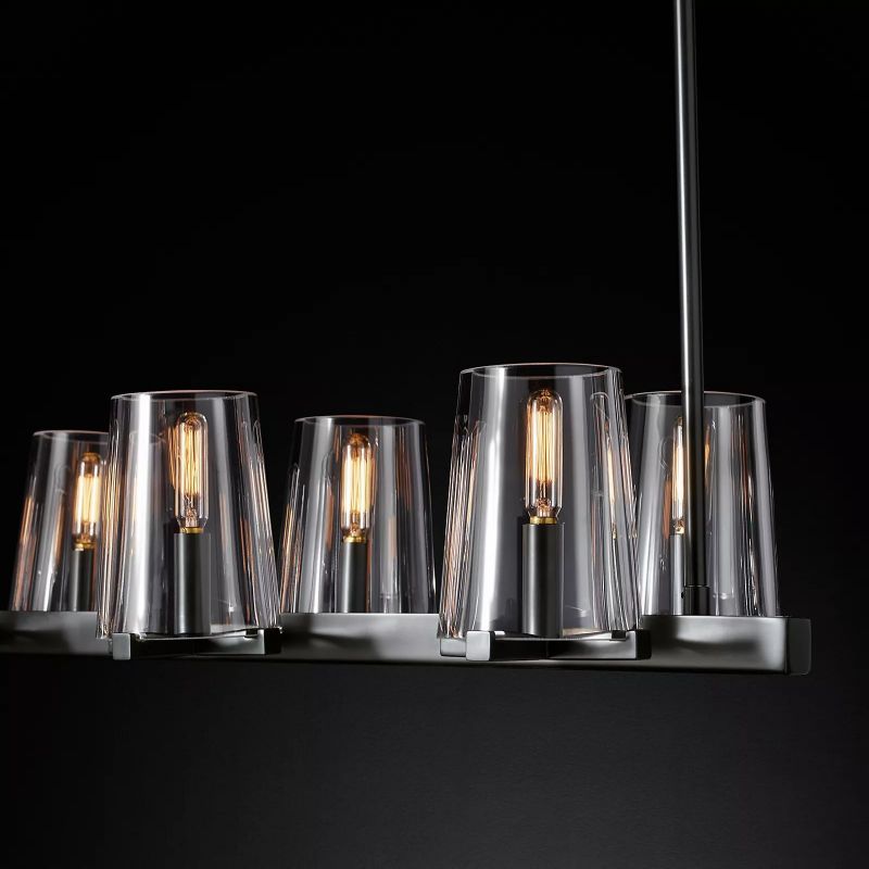 Kuseau Glass Linear Chandelier 49"