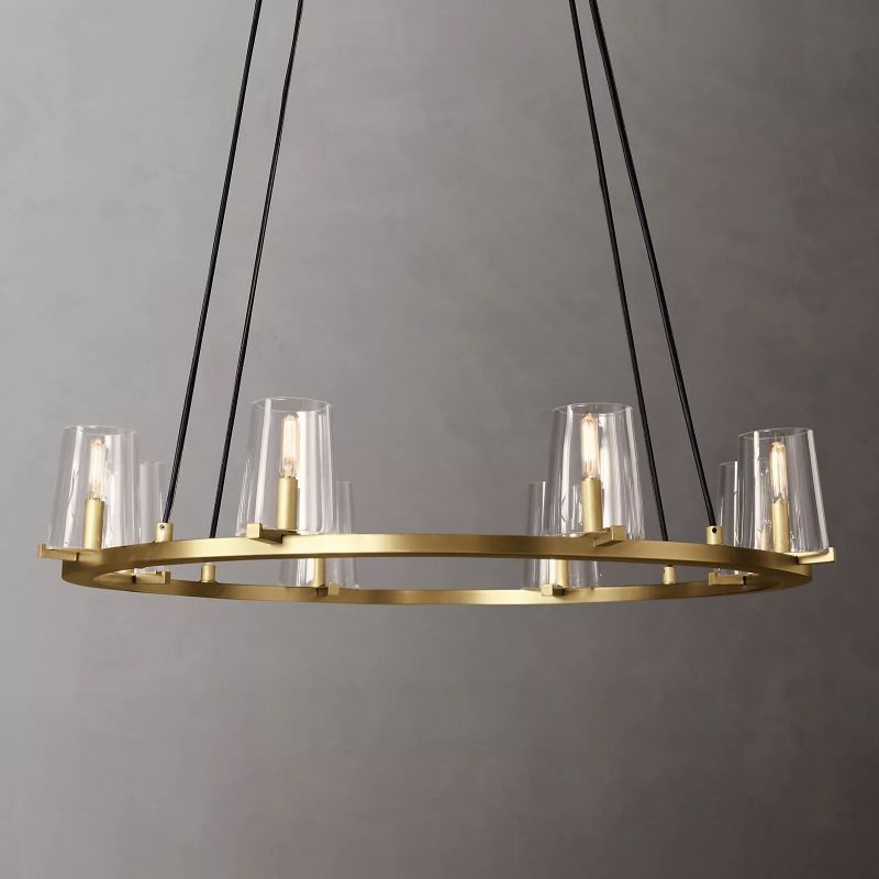 Kuseau Glass Round Chandelier 36"