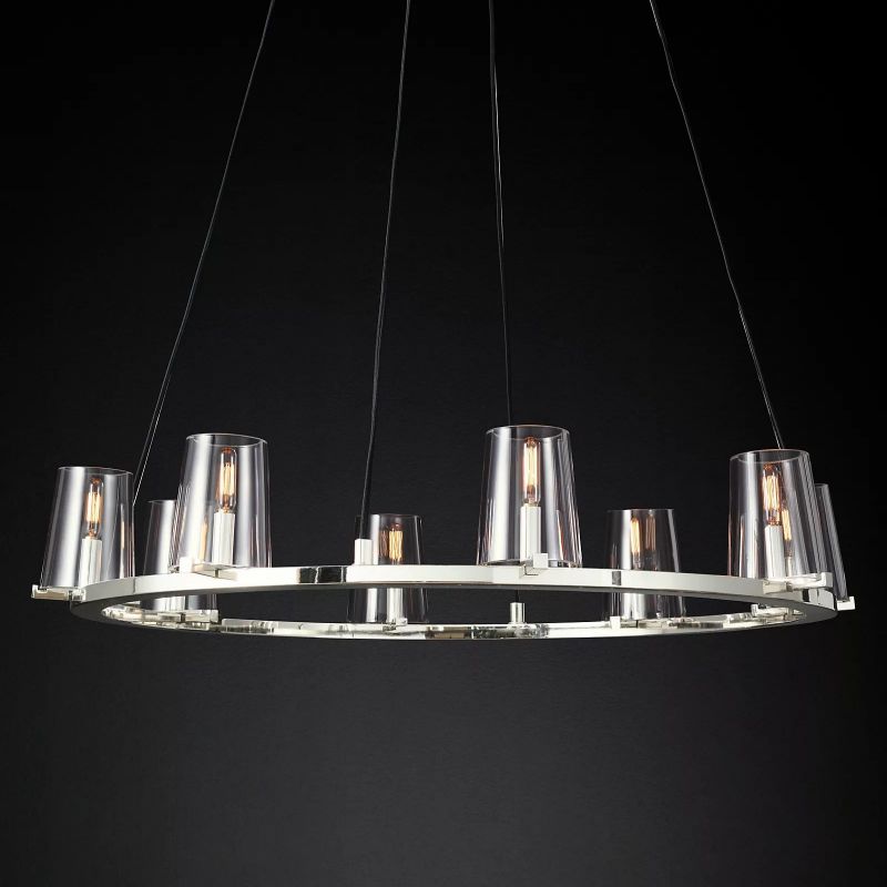 Kuseau Glass Round Chandelier 36"