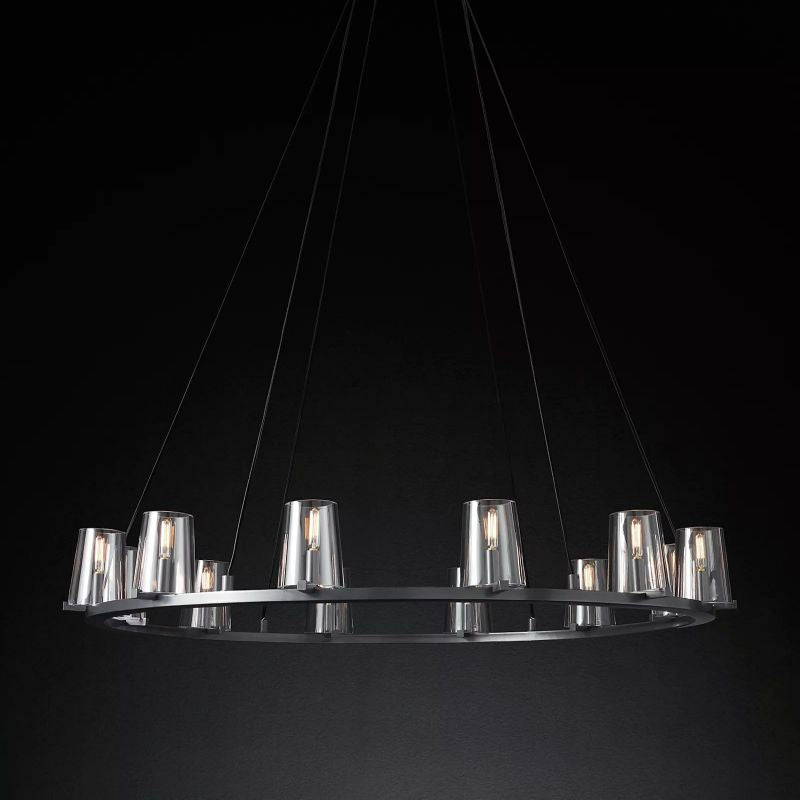 Kuseau Glass Round Chandelier 48"
