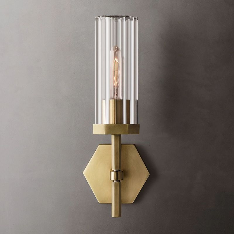 Lambert Hexagonal Short Wall Sconce