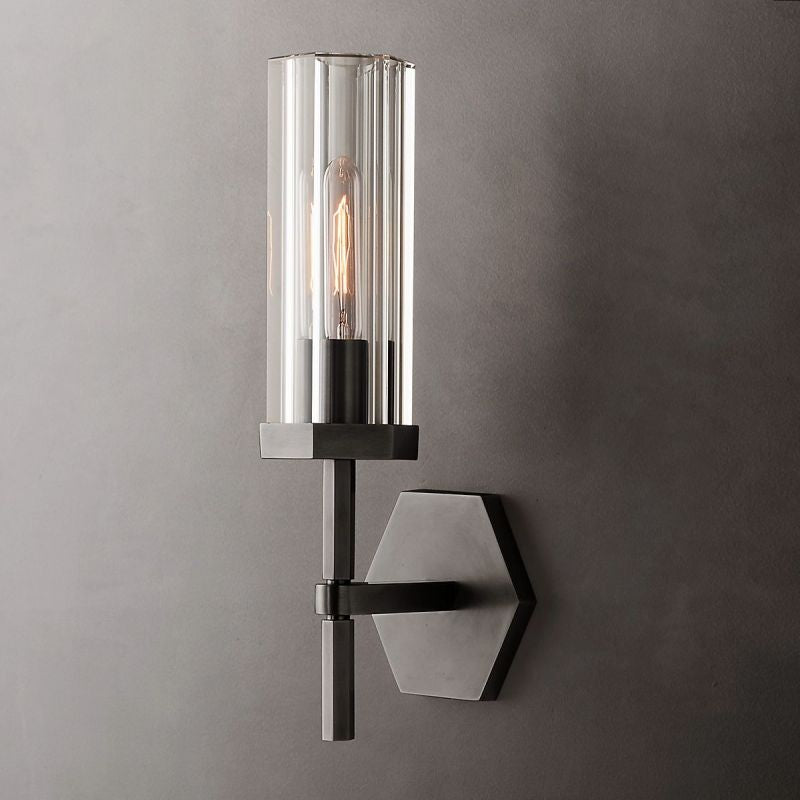 Lambert Hexagonal Short Wall Sconce