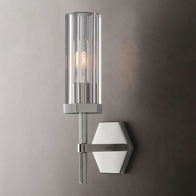 Lambert Hexagonal Short Wall Sconce