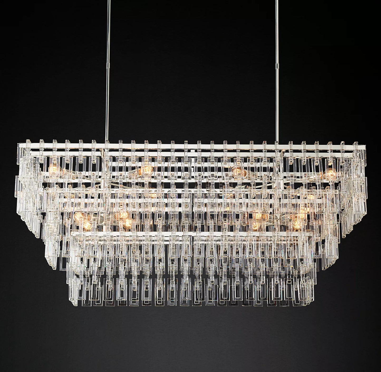 Margerie 3-Tier Rectangular Chandelier 60"
