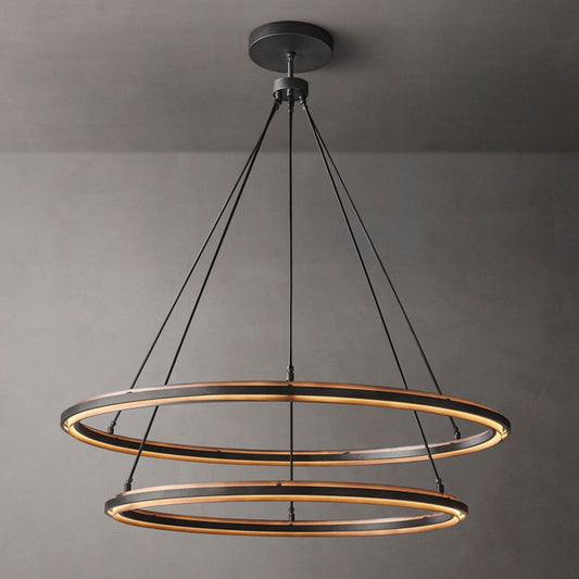 Peral 2-Tier Round Chandelier 60"