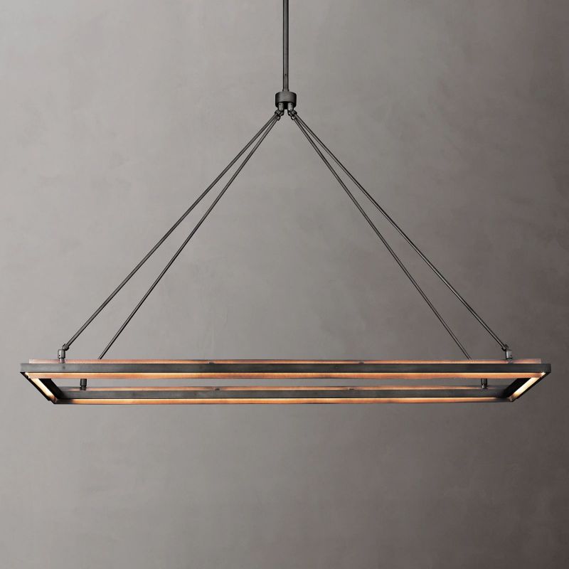 Peral Rectangular Chandelier 48"/62"