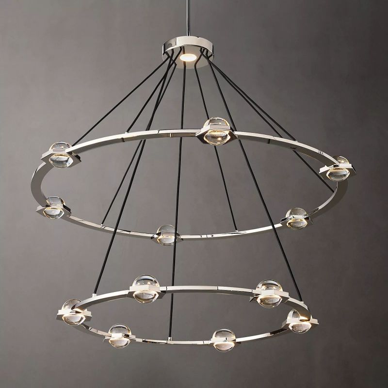 Planet Two-tier Round Chandelier 48"