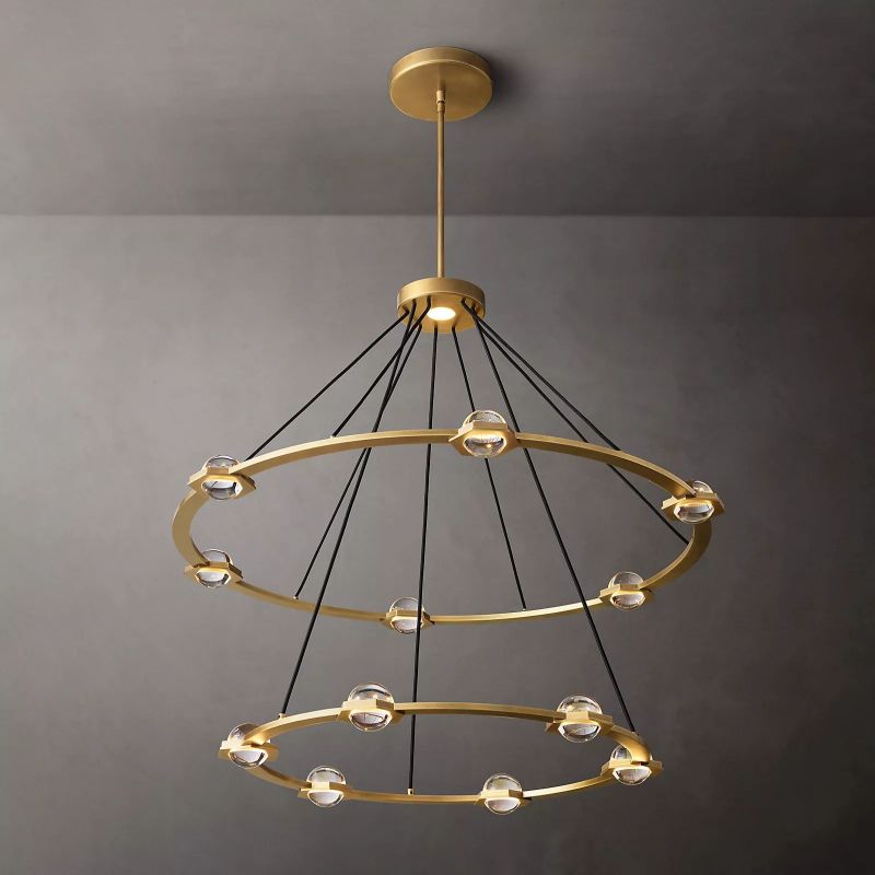 Planet Two-tier Round Chandelier 48"