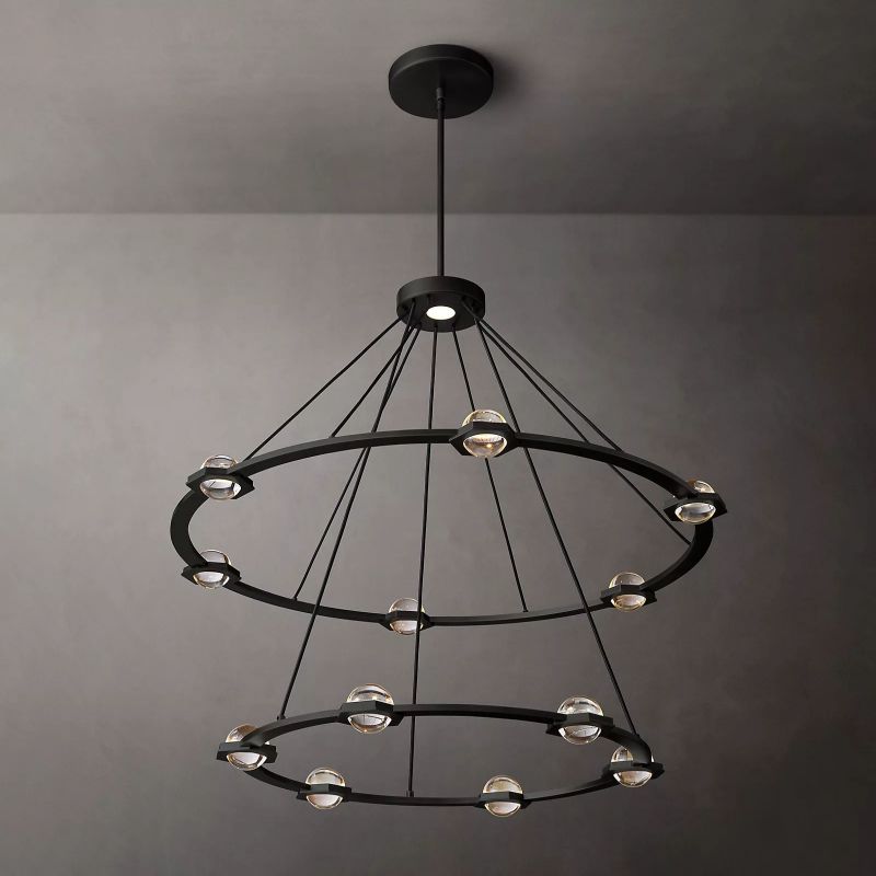 Planet Two-tier Round Chandelier 48"