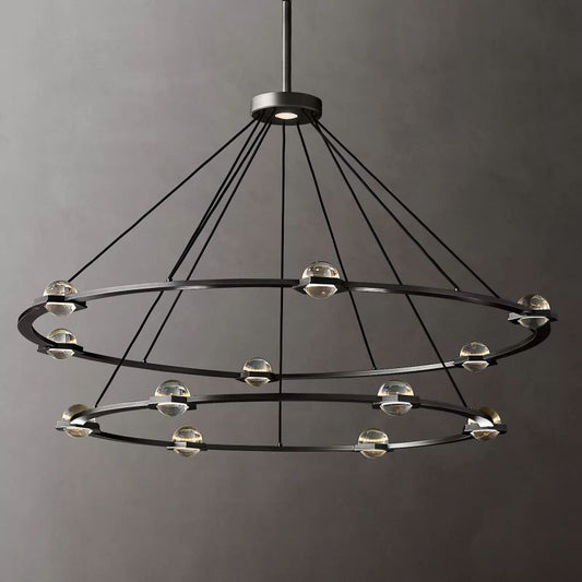 Planet Two-tier Round Chandelier 60"