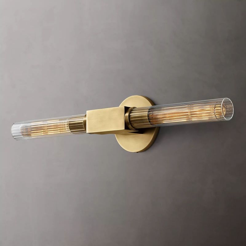 Prismatic Glass Linear Wall Sconce