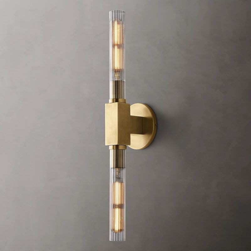 Prismatic Glass Linear Wall Sconce