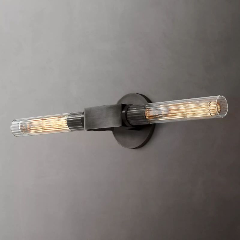Prismatic Glass Linear Wall Sconce
