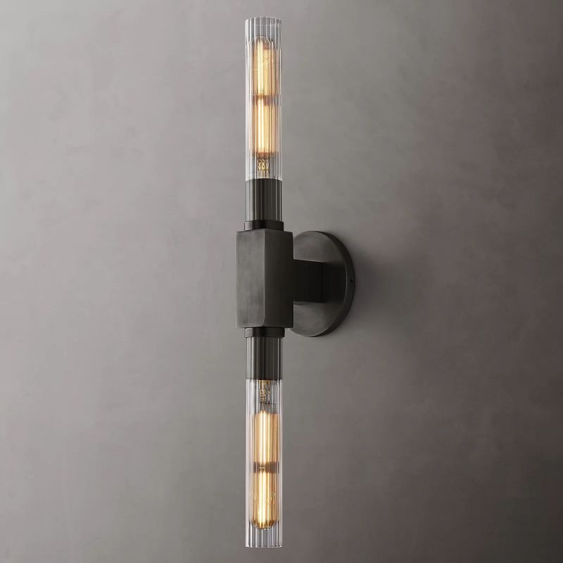 Prismatic Glass Linear Wall Sconce