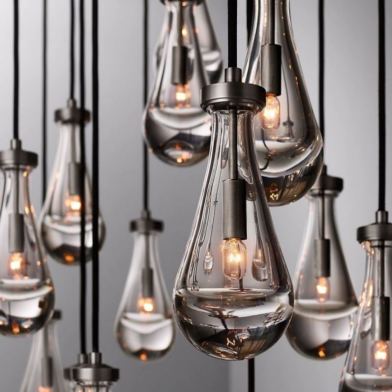 Raindrops Rectangular Chandelier 72"