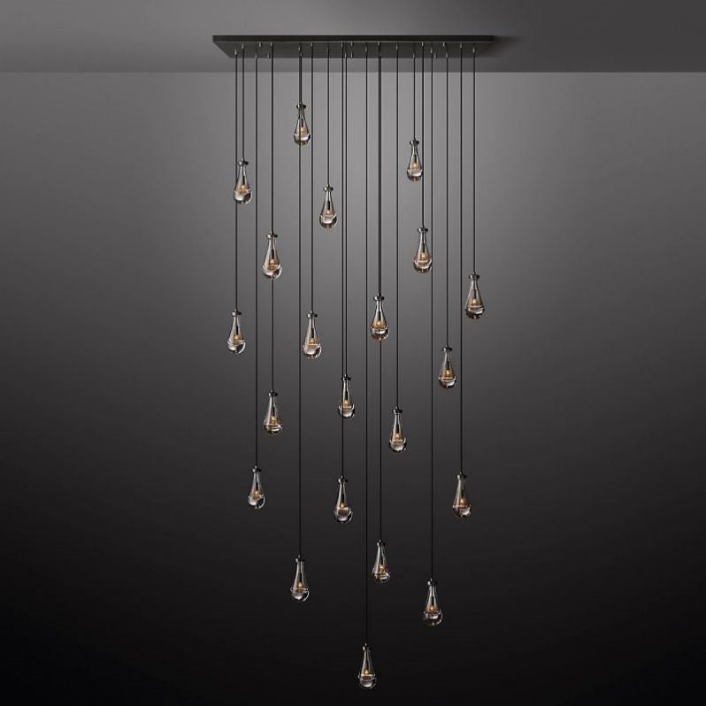 Raindrops Rectangular Chandelier 72"