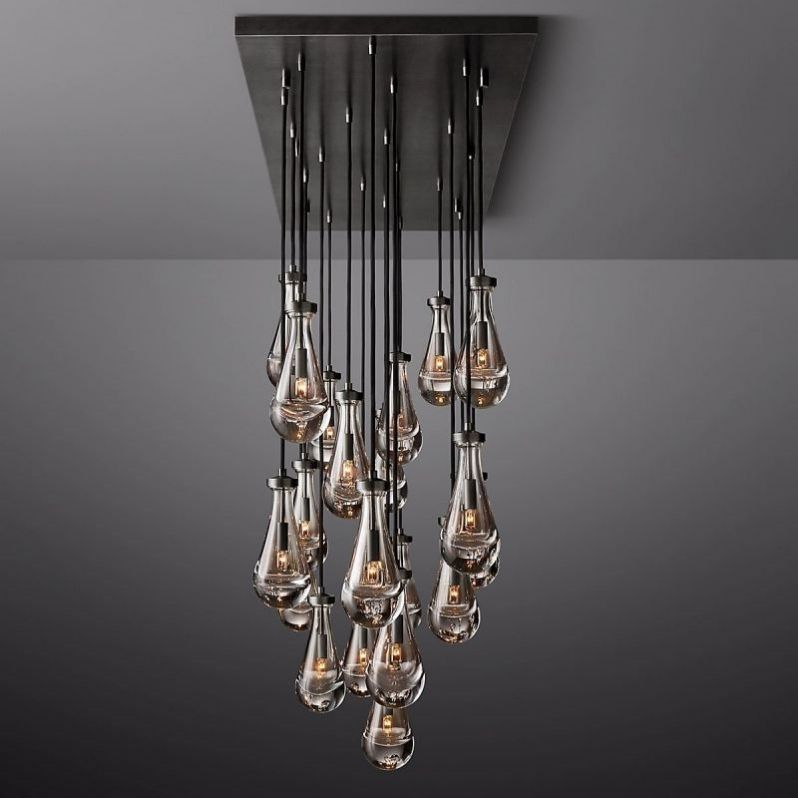 Raindrops Rectangular Chandelier 72"