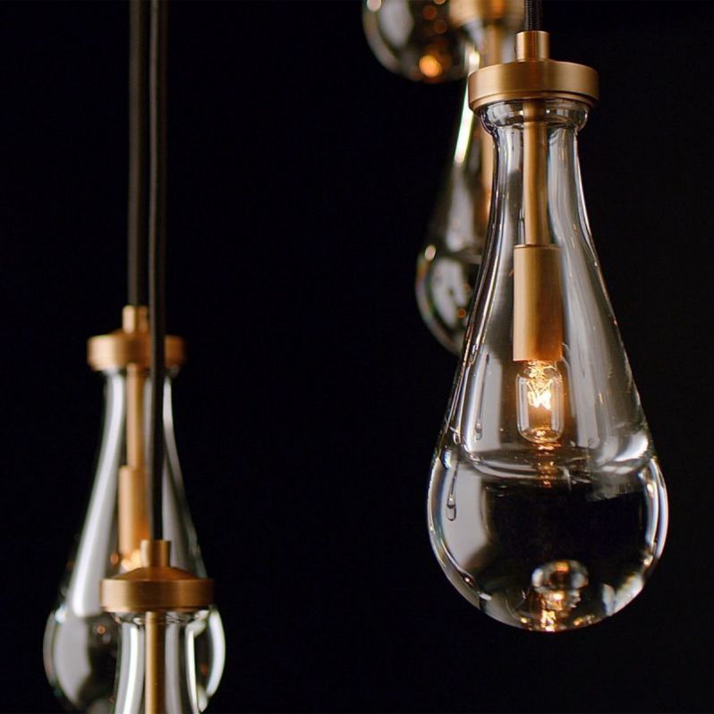Raindrops Rectangular Chandelier 72"