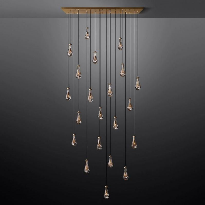 Raindrops Rectangular Chandelier 72"