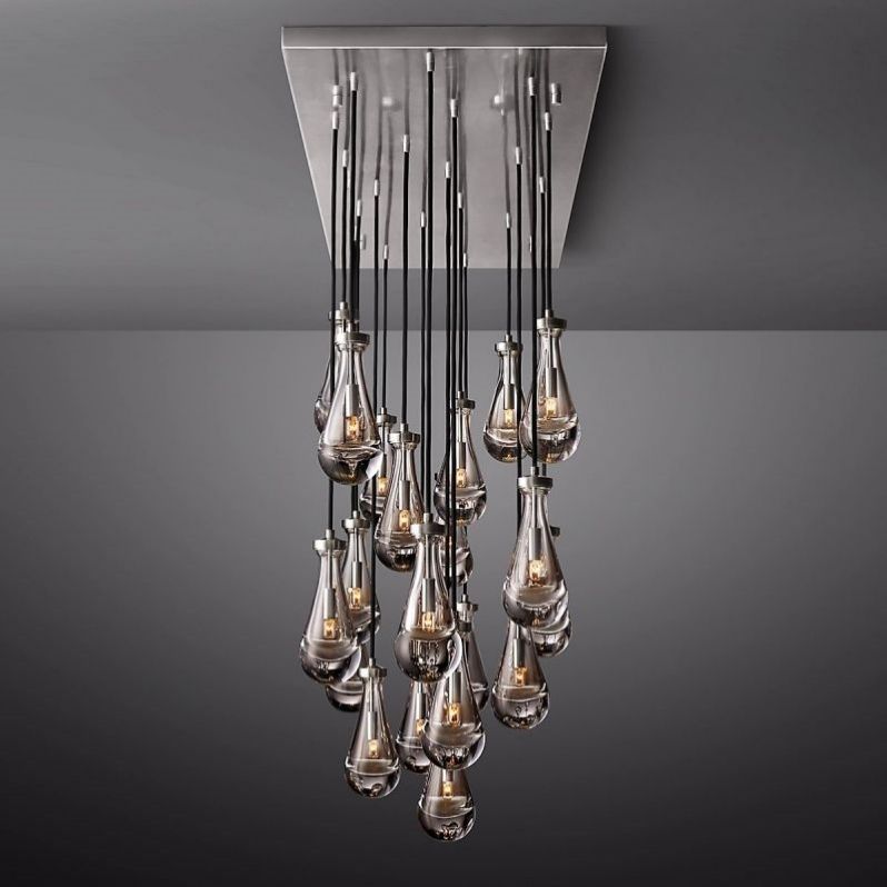 Raindrops Rectangular Chandelier 72"