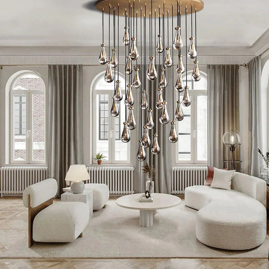 Raindrops Round Chandelier 60"